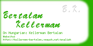bertalan kellerman business card